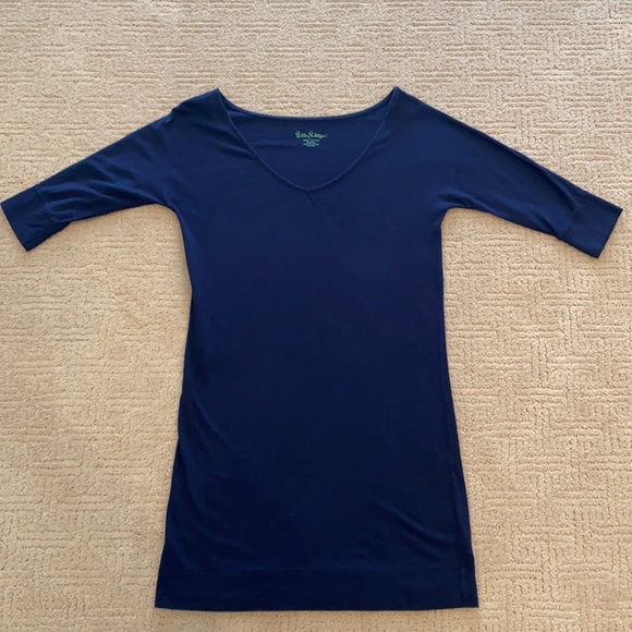 New without tag Lilly Pulitzer Eliza Dress in True Navy - XS - Picture 1 of 3